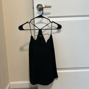 Black cami top with scalloped detailing